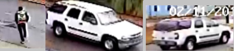 This is security camera footage of a white SUV that was used in a recent burglary in Atlanta's Zone 6 police district 