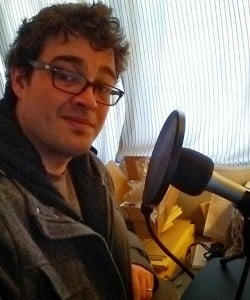 Me, looking all pro and stuff with my sweet new Podcast mic. 