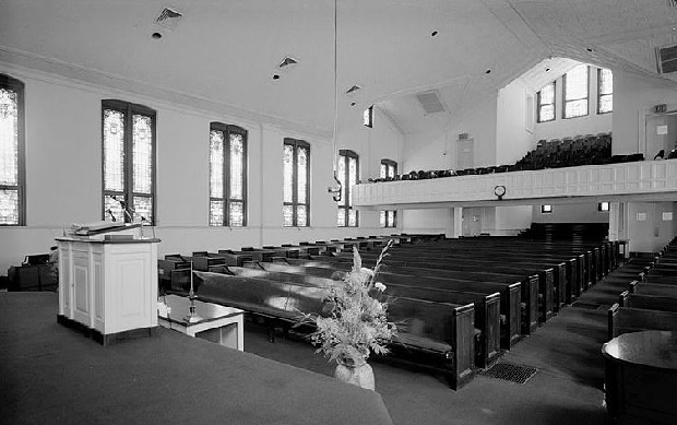 The pulpit of Ebenezer Baptist Church in Atlanta. Source: Library of Congress, Prints & Photographs Division, GA-2169-F