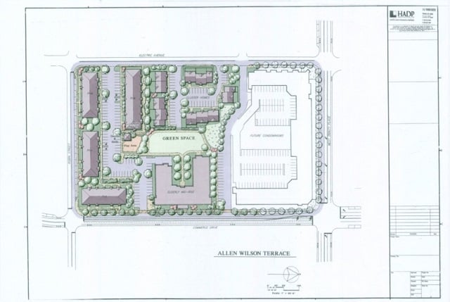 A concept drawing of condominiums that the Decatur Housing Authority intends to develop along West Trinity. Source: DHA