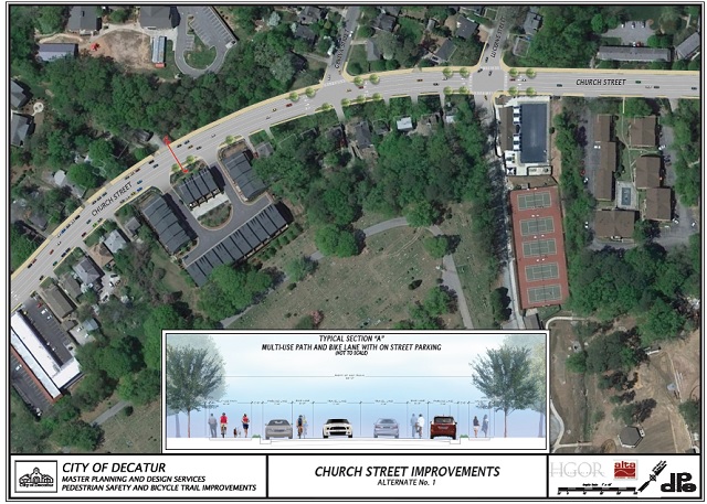 A conceptual drawing of improvements to Church Street, published in 2012. Source: City of Decatur, GA