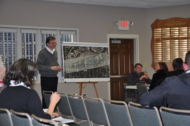 March 13, 2014: John Threadgill talks to Avondale Estates City Commissioners about his ideas to improve upon suggested revisions to the city's master plan.