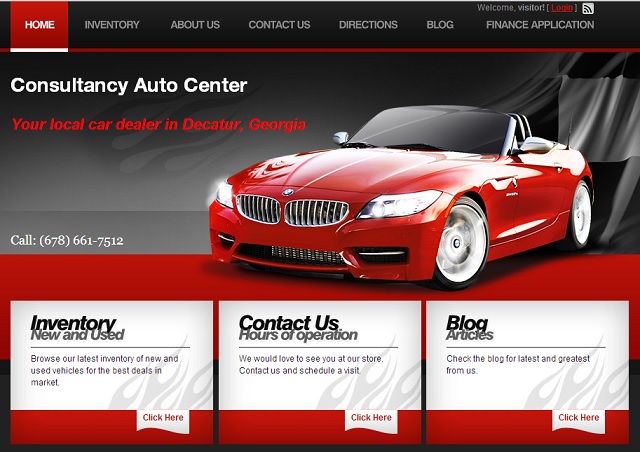 This is the homepage for Consultancy Auto Center. Decatur police say the website is fraudulent and may be an attempt to steal personal information. 