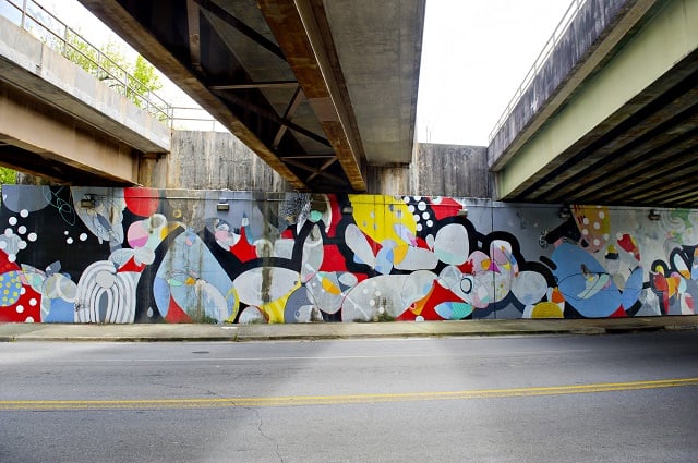 The mural at the corner of Dekalb Ave. and Arizona Ave. on Thursday, April 17, 2014. Photo by: Jonathan Phillips
