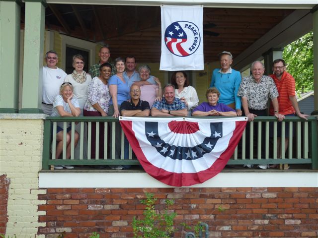 Members of a group of Peace Corps volunteers gathered at Doug Wood's home in Kirkwood for their 21st reunion. Photo provided to Decaturish.