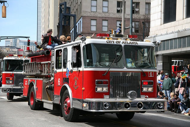 An Atlanta Fire Truck. Photo taken by Bruno Girin, published under a Creative Commons license. 