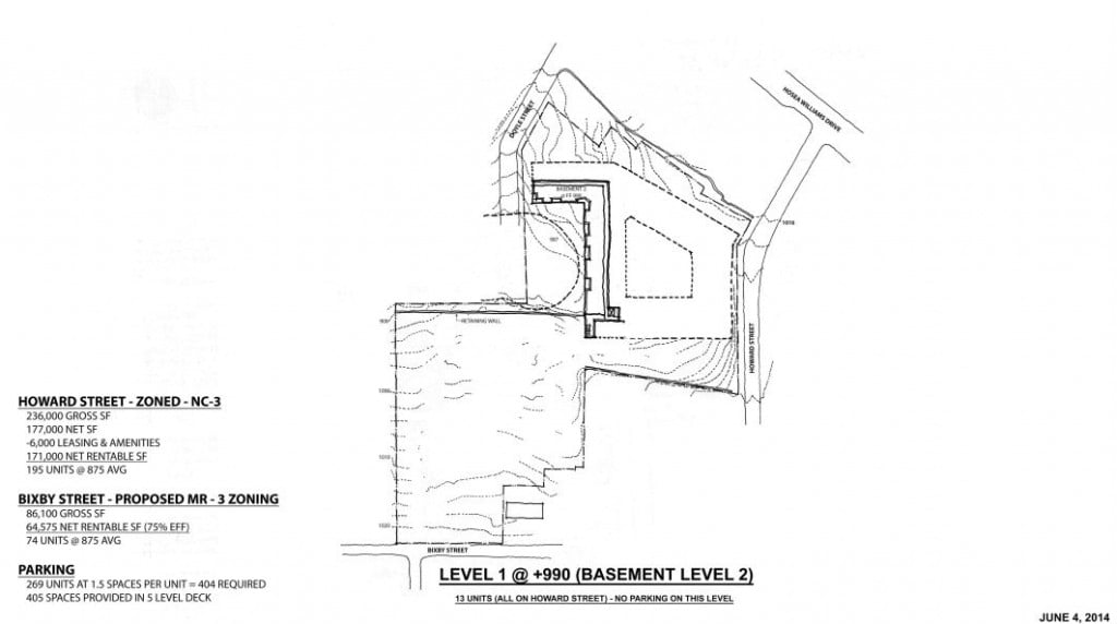 One drawing from a series of concept drawings provided by a developer looking to build apartments in Kirkwood. 