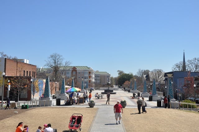 A shot of the Decatur Square on April 1, 2014. Photo by: Dan Whisenhunt