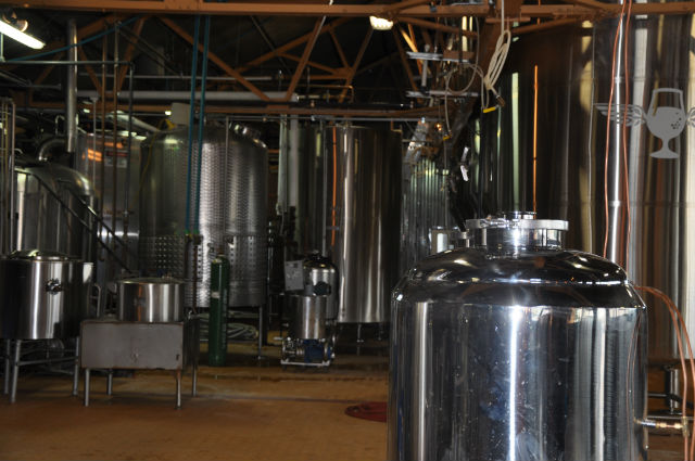 June 12, 2014: Vats were churning during the grand opening of the Wild Heaven brewery in Avondale Estates. Photo by Dan Whisenhunt