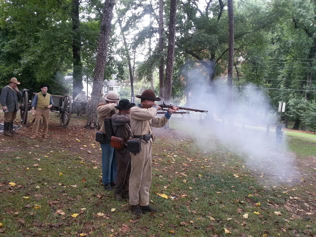 A firing demonstration from the July 2014 Battle of Atlanta commemoration event.  Photo provided by Chris Billingsley