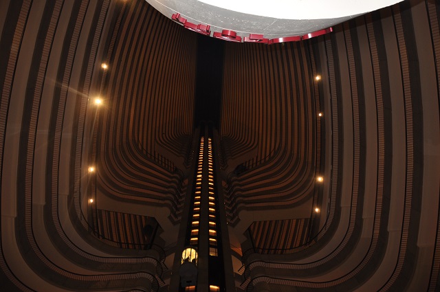 This is a ceiling view of the Marriott. And it keeps going, and going ...
