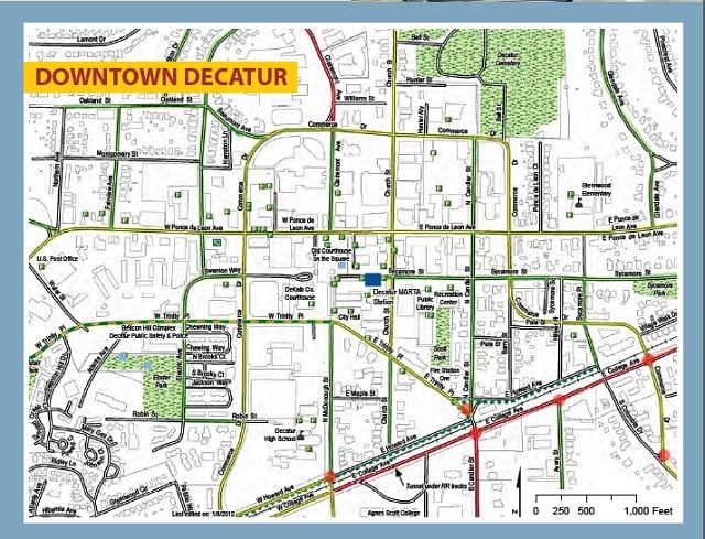 Decatur's current Bike Map. 