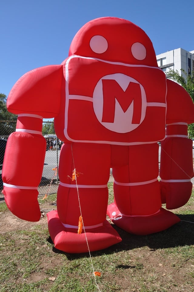 An inflatable robot. Photo by Dan Whisenhunt
