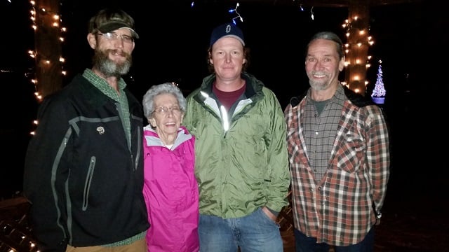 Casey, Corinne, Jeremy and Bill Samford pose for a photo after the annual tree lighting.