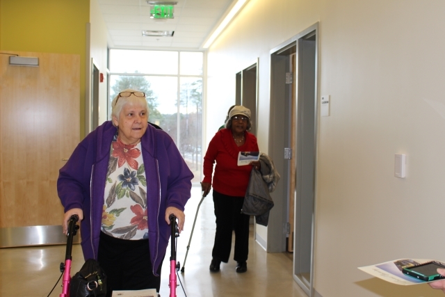 Potential senior center members toured the brand new $5 million facility. Photo by Dena Mellick.