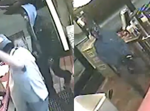 Photos of suspects in a Jan. 9 robbery of Delia’s Chicken Sausage Stand. Photo provided by Atlanta Police
