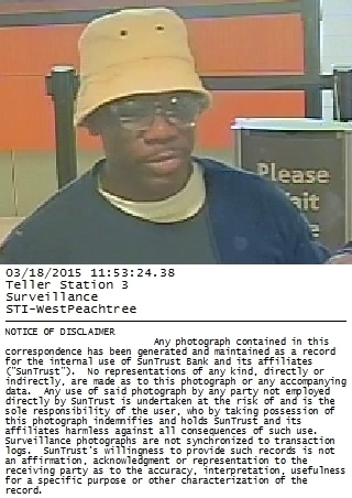 APD is looking for this man in connection with a bank robbery Wednesday.
