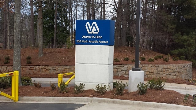 A sign for the new outpatient center of the Atlanta VA. Photo by Dena Mellick