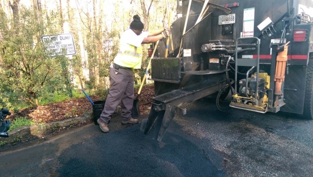 Crews repaired 700 potholes in April. Photo provided by DeKalb County.