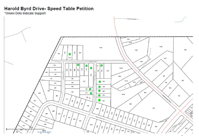 A slide from a presentation about traffic in the Westchester Hills Neighborhood. Source: City of Decatur