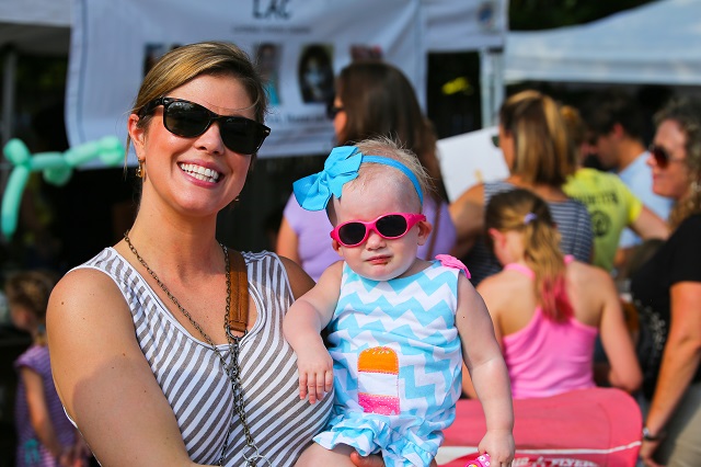 Ginny Brock and daughter Audrey Francis enjoying the day at the Decatur BBQ, Blues and Bluesgrass Festival. Photo by Travis Hudgons/Decaturish.com