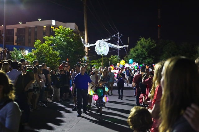 The Atlanta BeltLine Lantern Parade had thousands of participants and thousands more gathered to watch. Photo by Travis Hudgons