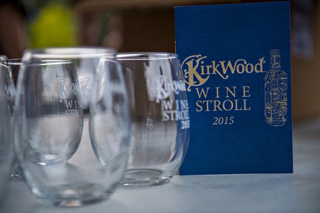 The Kirkwood Wine Stroll went rain or shine on Friday evening. Wine enthusiasts had the opportunity to sample different wines from across the globe. Photo: Jonathan Phillips