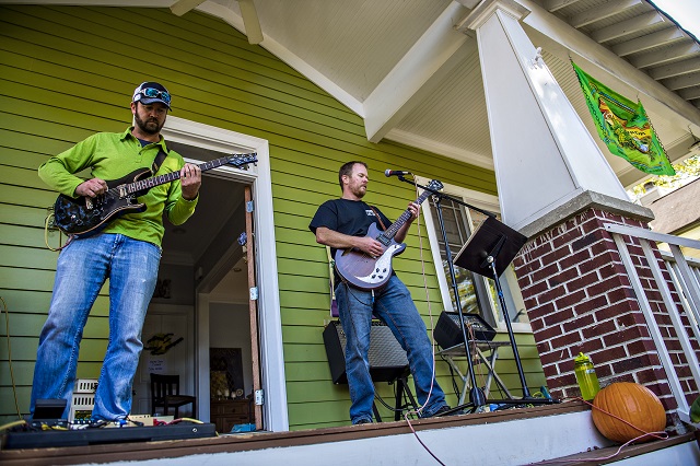 Spackle performs during the Oakhurst Porch Fest on Sunday, October 18, 2015.  Photo: Jonathan Phillips