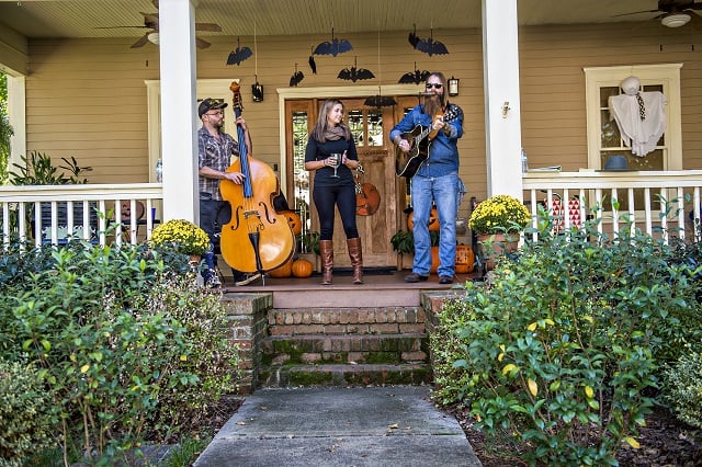 Nine Years Apart performs during the 2015 Oakhurst Porchfest. Photo: Jonathan Phillips