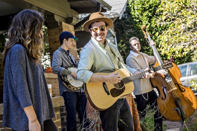 Book Club performs during the Oakhurst Porch Fest on Sunday. Photo: Jonathan Phillips