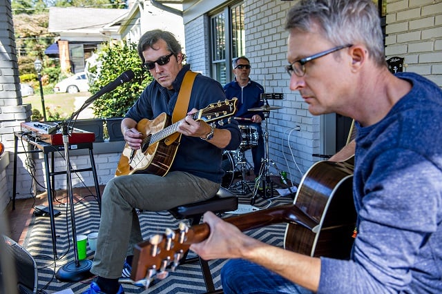 Metroscene performs during the Oakhurst Porch Fest on Sunday. Photo: Jonathan Phillips