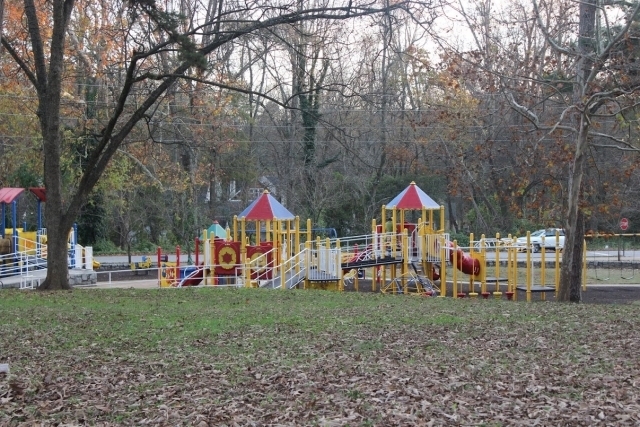The playground at Coan Park in Kirkwood. Community members want to build a splash park nearby. Photo courtesy of Coan SPLASH!