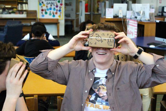 The Google Expeditions Pioneer Program visited Decatur High School and Renfroe Middle School students. Photo from City Schools of Decatur
