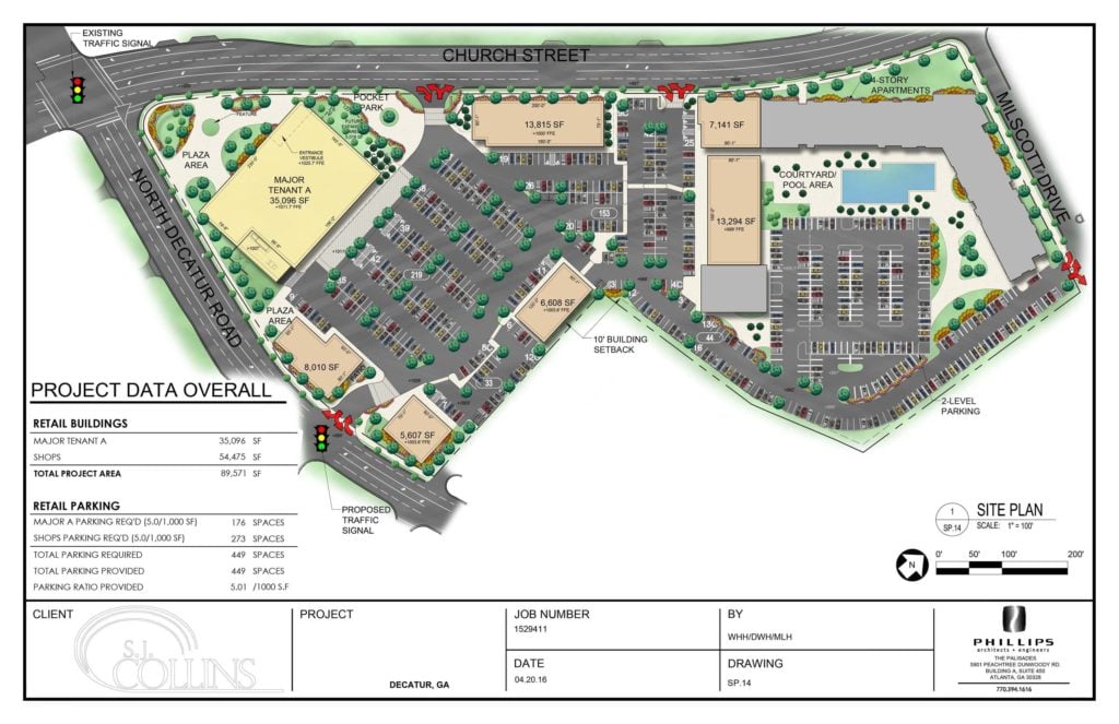 A site map of the North Decatur Square project. Click to enlarge. Source: http://sjcollinsent.com/