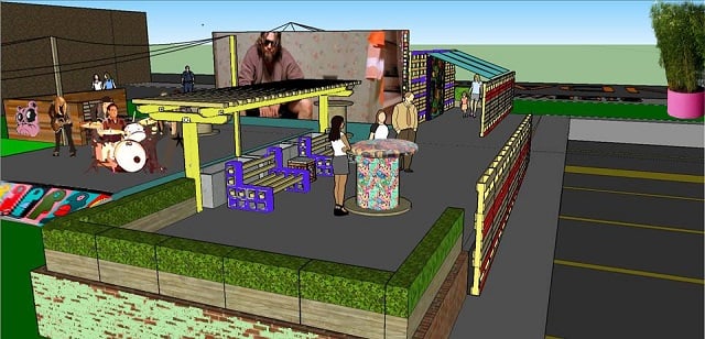A concept rendering of the Avondale ArtLot. Photo provided to Decaturish