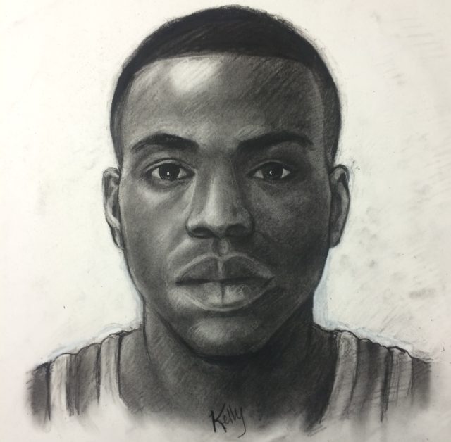 A sketch of the suspect, provided by Atlanta Police. 