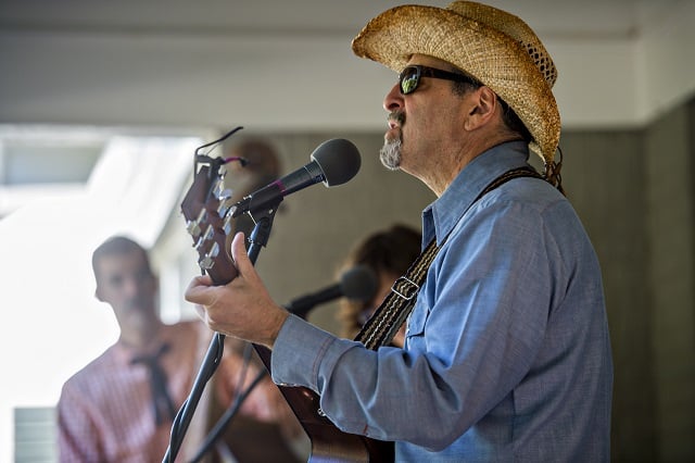 False Hearted Lovers perform during the annual Oakhurst Porchfest on Saturday. Photo: Jonathan Phillips