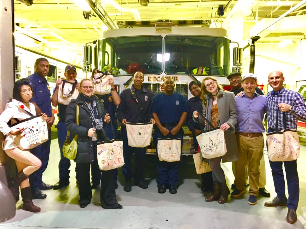 Gift bags provided to the Decatur Fire Department