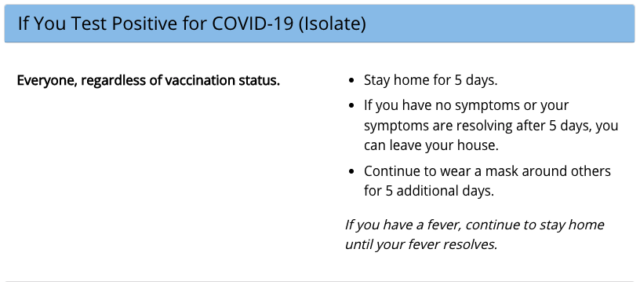CDC shortens recommended COVID-19 isolation, quarantine time to five days